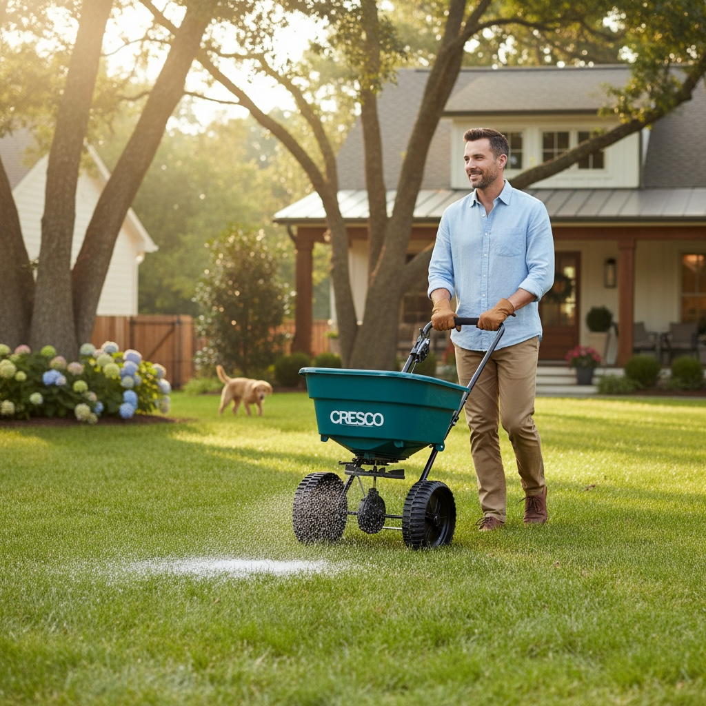 Cresco 8 Spreader With Solid Rod Linkage Retractable Back Stand Folding Handlebar For Easy Storage 1 Year Warranty