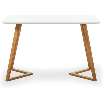 Dallas Scandinavian-inspired Dining Table -Easy Clean Wooden Table Top with Wooden Legs PN Home