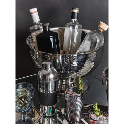 Dayla Set Of Four Grey Ribbed Glass Tumblers House, Home & Garden