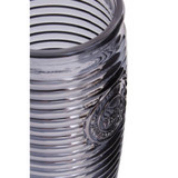 Dayla Set Of Four Grey Ribbed Glass Tumblers House, Home & Garden