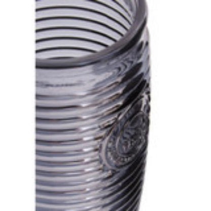 Dayla Set Of Four Grey Ribbed Glass Tumblers House, Home & Garden