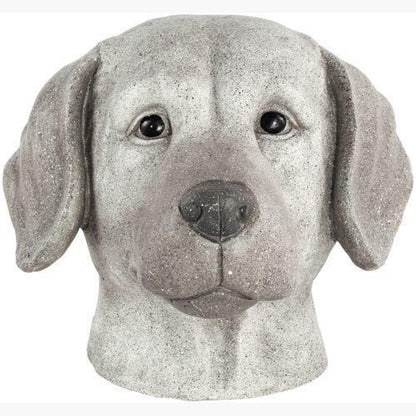 Decorative Concrete Garden Ornament Puppy Dog Head AK Kin Garden Supplies