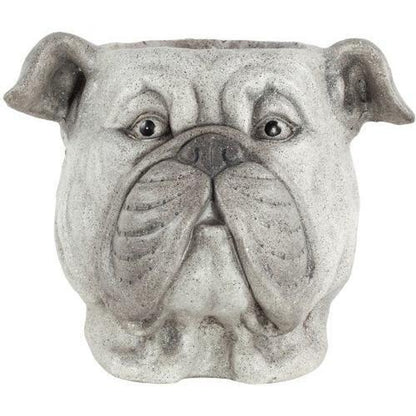 Decorative Concrete Planter Dog Head 33cm AK Kin Garden Supplies