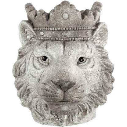 Decorative Concrete Planter Lioness Head 32cm AK Kin Garden Supplies