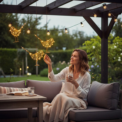 Decorative Hanging Robin Light – Warm White LED House, Home & Garden