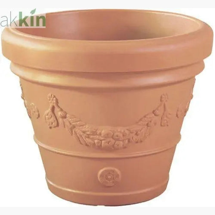 Decorative Idra Planter Grape Design 131lt - Whitewashed Terracotta Finish - AK Kin Garden Supplies