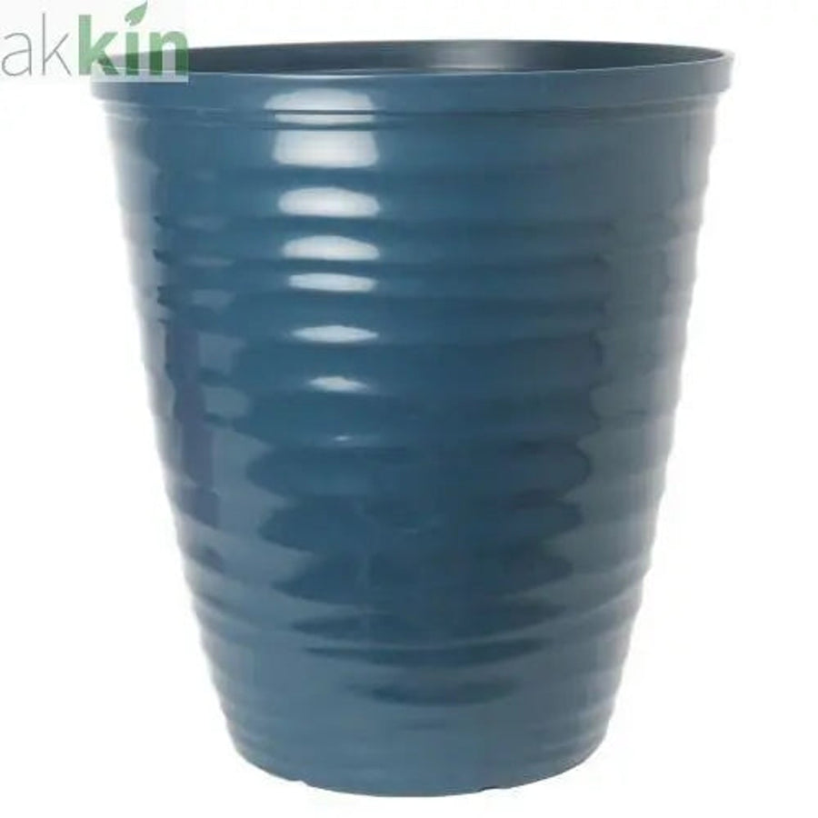 Dune Planter Polished with Rim 28cm  Lagoon Teal AK Kin Garden Supplies