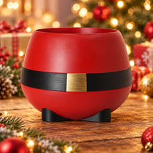 Santa Character Christmas Planter Pot 24cm Red