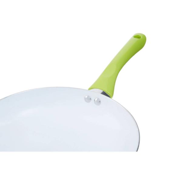 Ecocook 30cm Lime Green Frying Pan with Ceramic Coating House, Home & Garden