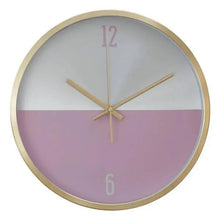 Elko Silver Gold and Pink Finish Wall Clock 30cm AK Kin Garden Supplies