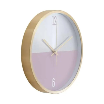 Elko Silver Gold and Pink Finish Wall Clock 30cm AK Kin Garden Supplies