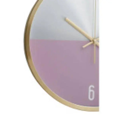 Elko Silver Gold and Pink Finish Wall Clock 30cm AK Kin Garden Supplies