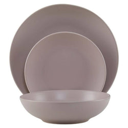Elmira 12 Piece Grey Stoneware Dinner Set House, Home & Garden