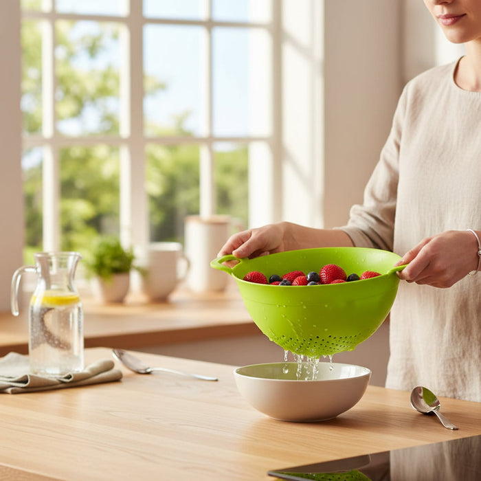Elon Large Lime Green Plastic Colander House, Home & Garden