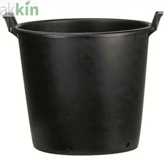 Extra Large Heavy Duty Black Plastic Container Plant Pots with Handles 155lt - AK Kin Garden Supplies