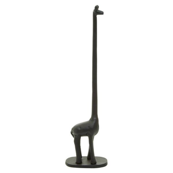 Fauna Black Giraffe Toilet Roll Holder w12 x d8 x h45 House, Home & Garden