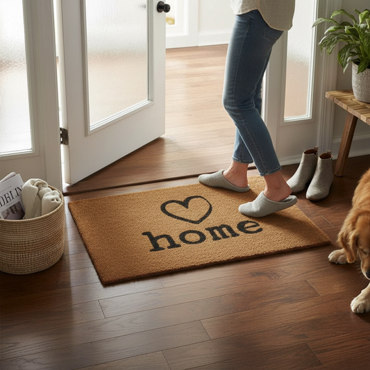 Filta Charm Heart & Home Coir Doormat H2 x D40 x W60 House, Home & Garden
