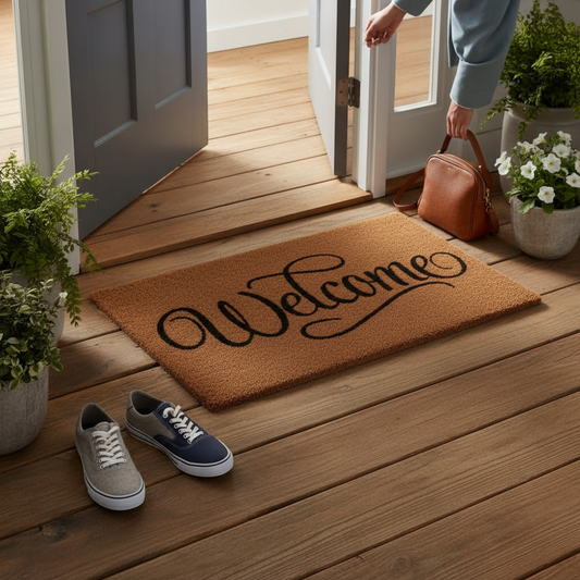 Filta Welcome Coir Doormat H2 x D40 x W60 House, Home & Garden