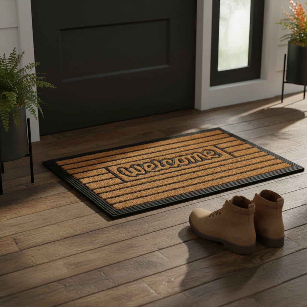 Filta Welcome Coir Panama Doormat H1 x D40 x W60 House, Home & Garden