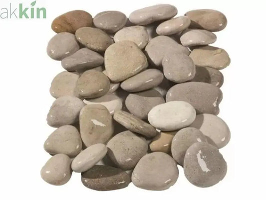 Flat Beige Pebbles 40-20mm 25kg Bag AK Kin Garden Supplies
