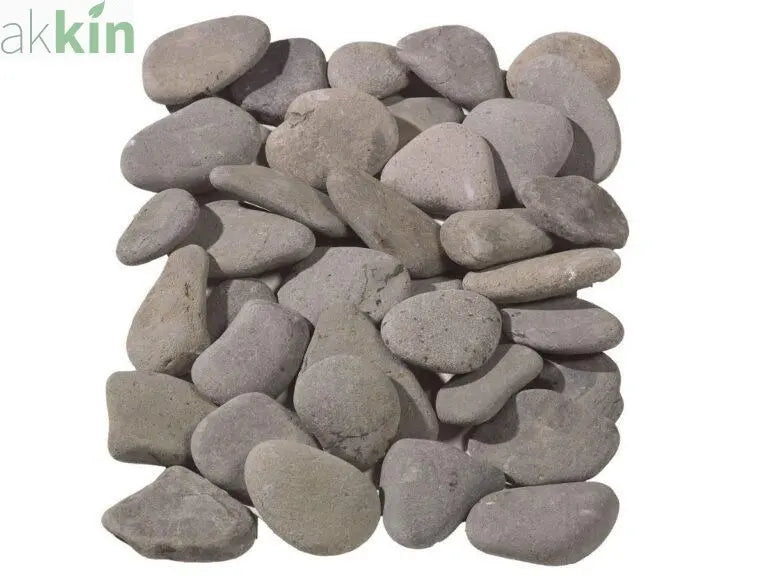 Flat Grey Cobbles 70-50mm 25kg Bag AK Kin Garden Supplies