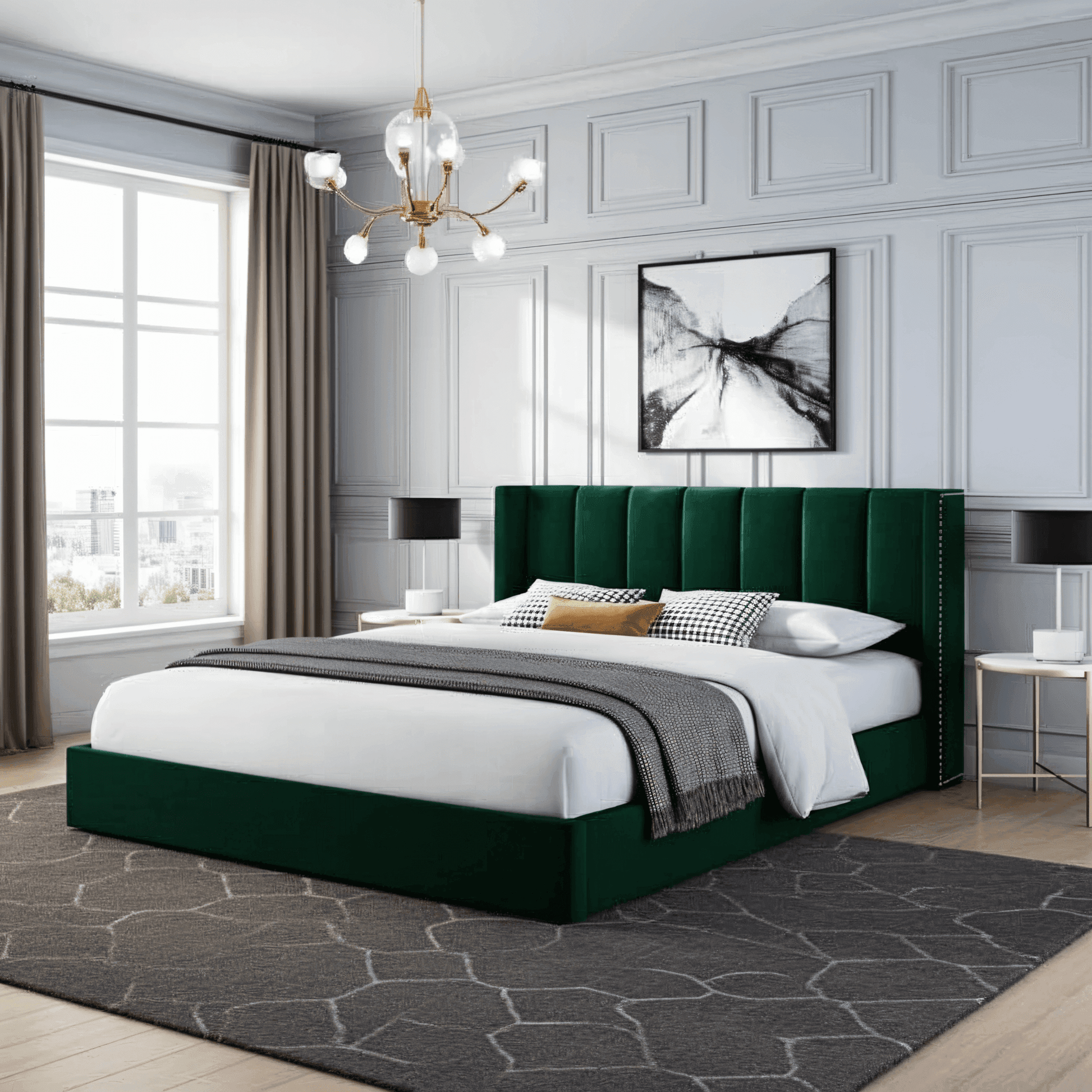 Francis Wingback Bed Frame – Chesterfield Upholstered Wingback Bed UK Beds Direct ltd