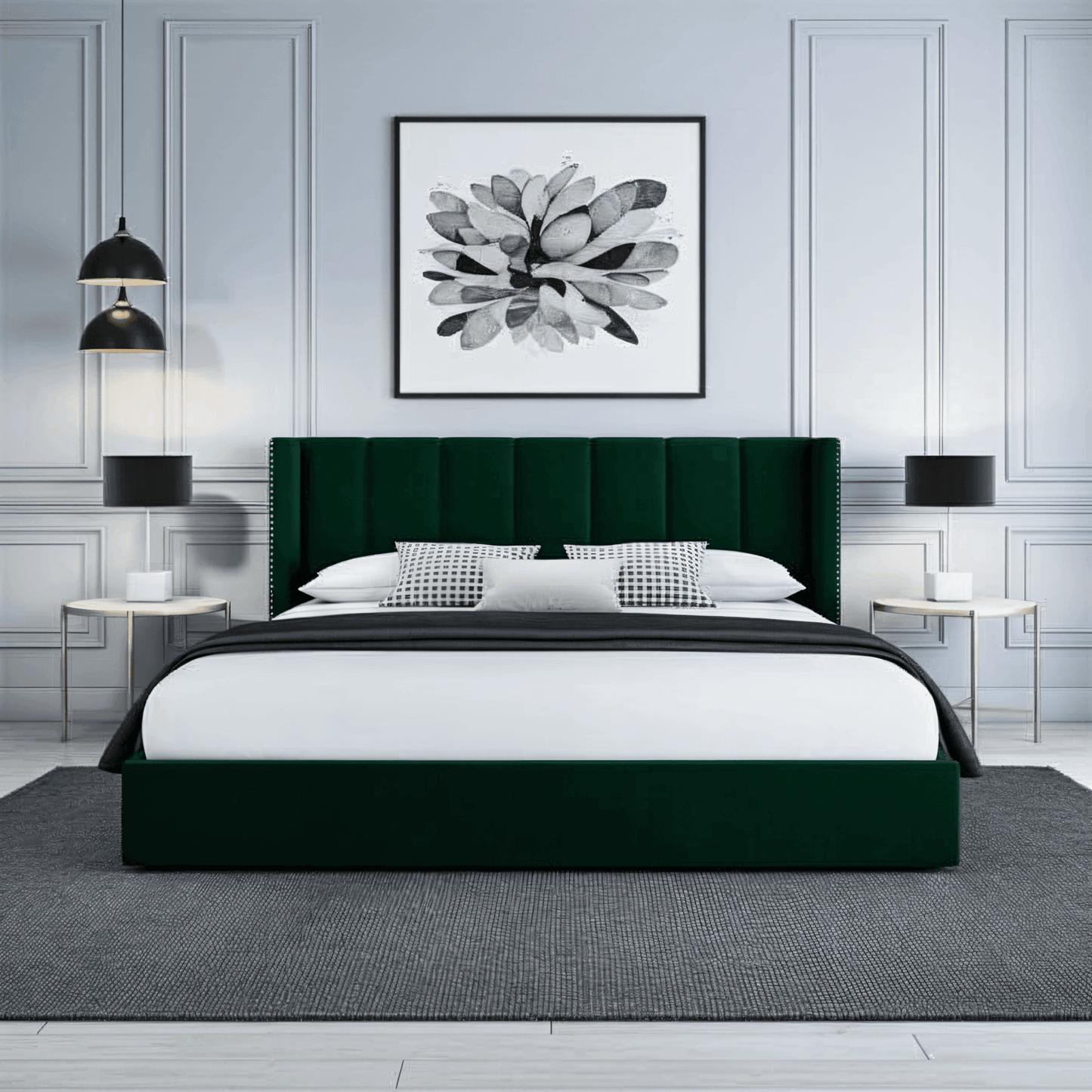 Francis Wingback Bed Frame – Chesterfield Upholstered Wingback Bed UK Beds Direct ltd