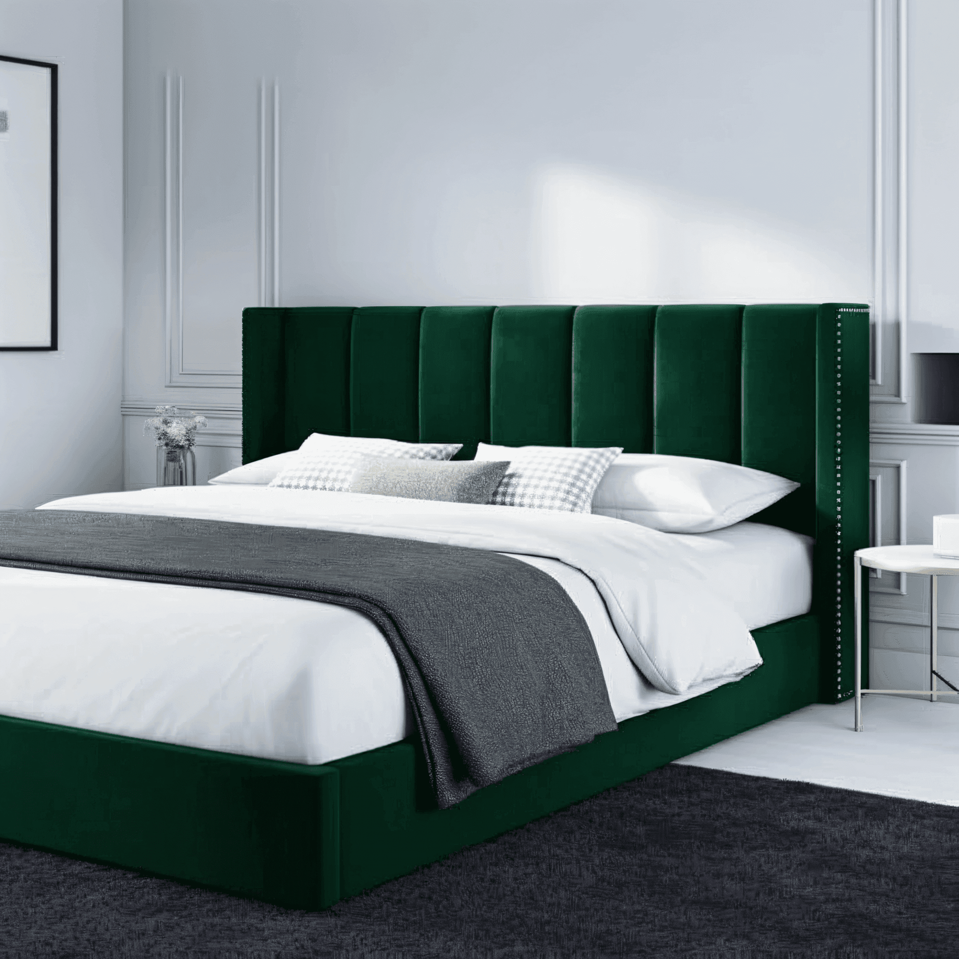 Francis Wingback Bed Frame – Chesterfield Upholstered Wingback Bed UK Beds Direct ltd