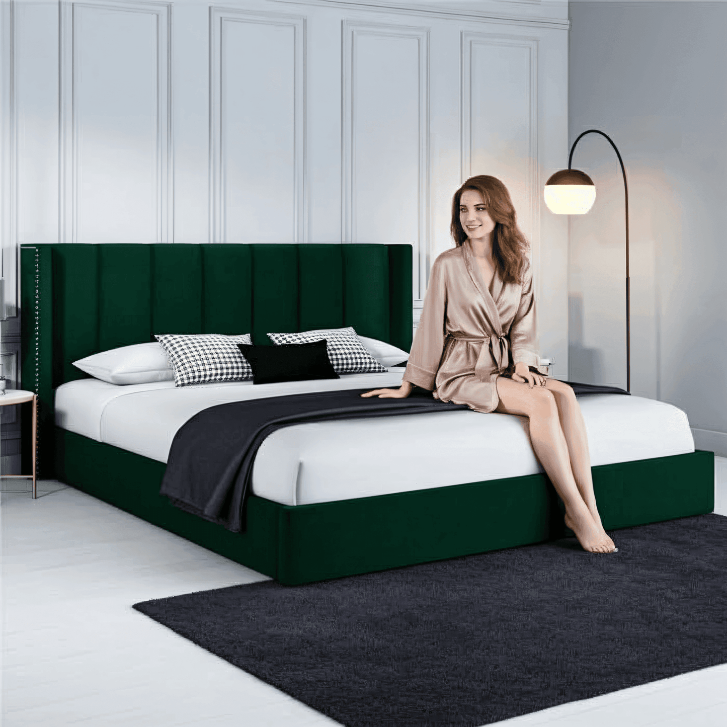 Francis Wingback Bed Frame – Chesterfield Upholstered Wingback Bed UK Beds Direct ltd