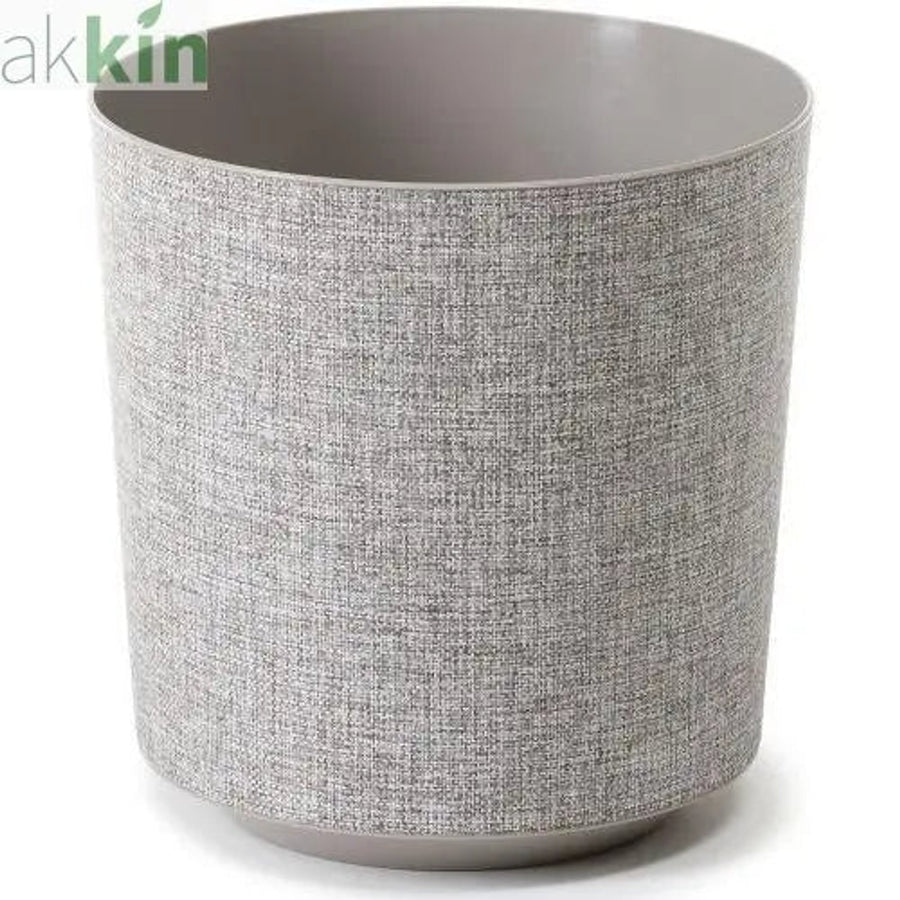 Gama Planter Round Textile 19cm  Taupe AK Kin Garden Supplies