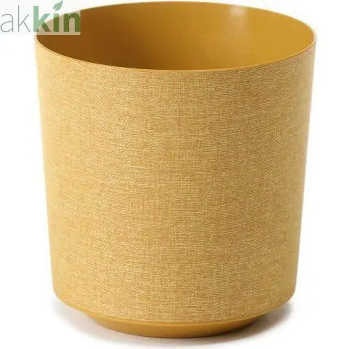 Gama Planter Round Textile 25cm  Mustard - AK Kin Garden Supplies
