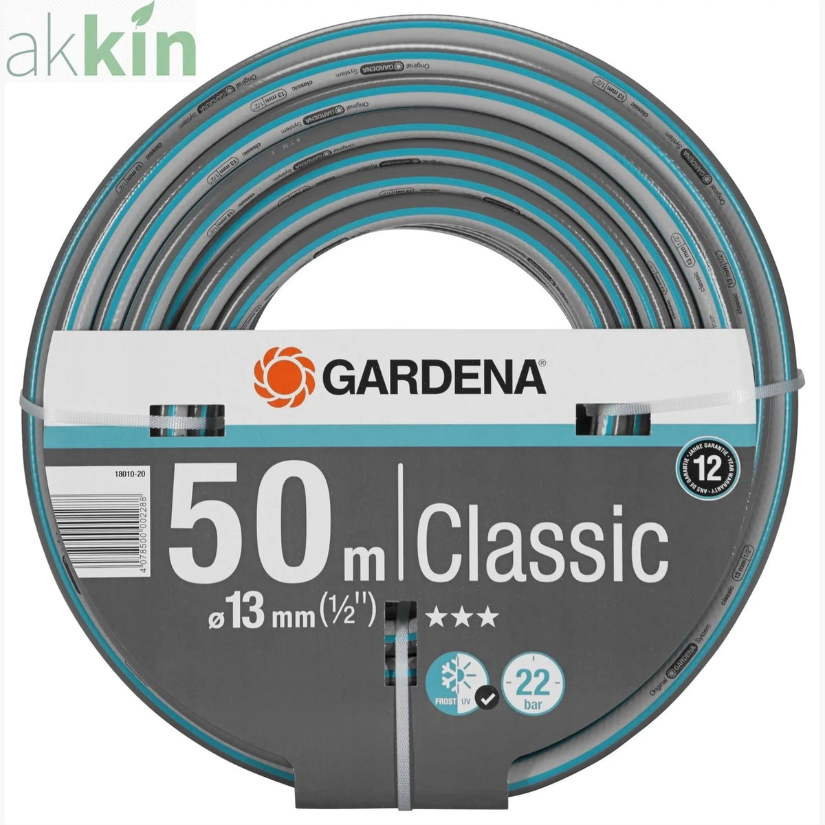 Gardena Classic Garden Hose Pipe 13mm (1/2') 50m - AK Kin Garden Supplies