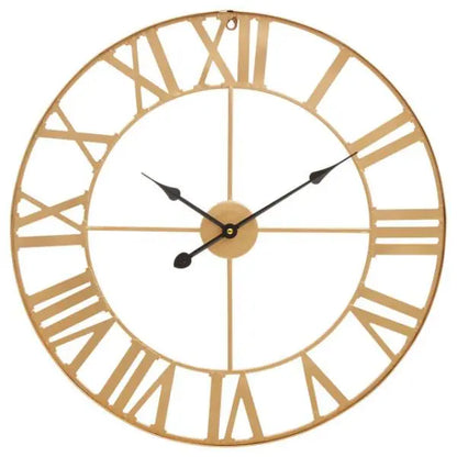 Genova Large Gold Metal Wall Clock 60cm AK Kin Garden Supplies