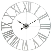 Genova Silver Metal Large Wall Clock 80cm AK Kin Garden Supplies