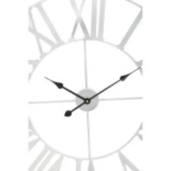 Genova Silver Metal Large Wall Clock 80cm AK Kin Garden Supplies