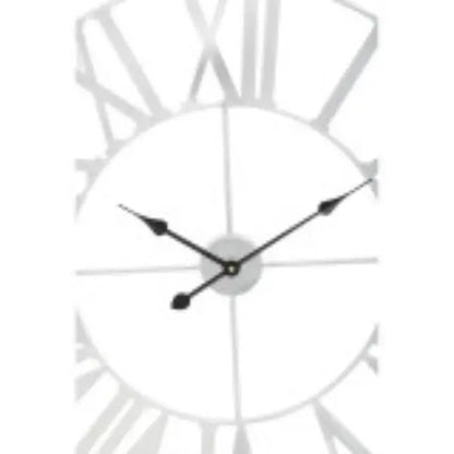 Genova Silver Metal Large Wall Clock 80cm AK Kin Garden Supplies