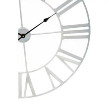 Genova Silver Metal Large Wall Clock 80cm AK Kin Garden Supplies