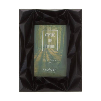 Geo Prisma Black 4in x 6in Photo Frame House, Home & Garden