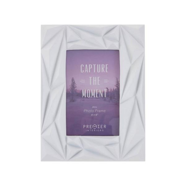 Geo Prisma White 5in x 7in Photo Frame House, Home & Garden