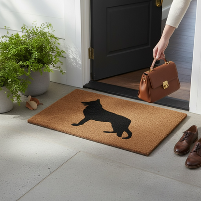 German Shepherd Coir Doormat w60 x d40 x h2 House, Home & Garden