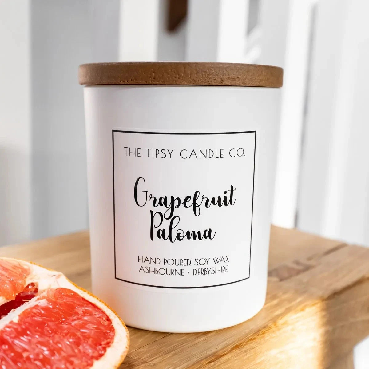 Grapefruit Paloma candle 300ml White Jar House, Home & Garden