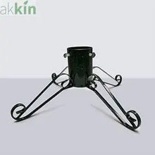 Green sparkle traditional Christmas tree stand, 4-inch diameter