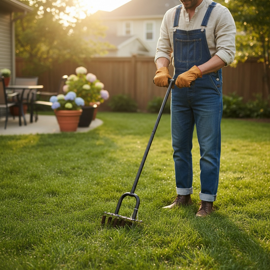 Greenkey Garden & Home Spiked Lawn Aerator – Manual Lawn Care Tool House, Home & Garden