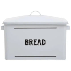 Grocer White Metal Bread Bin H25 x D19 x W34 AK Kin Garden Supplies