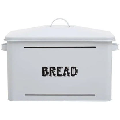 Grocer White Metal Bread Bin H25 x D19 x W34 AK Kin Garden Supplies