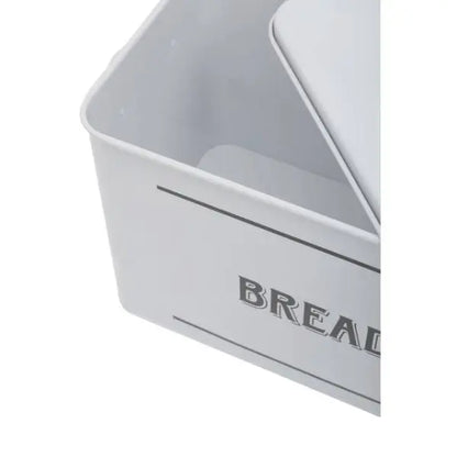 Grocer White Metal Bread Bin H25 x D19 x W34 AK Kin Garden Supplies