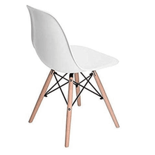 Halo Dining Table and Ghost Chair Set for 4 - Eiffel Plastic Chairs and a Rectangle Dining Table PN Home