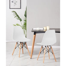 Halo Dining Table and Ghost Chair Set for 4 - Eiffel Plastic Chairs and a Rectangle Dining Table PN Home