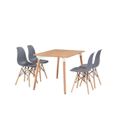 Halo Dining Table and Ghost Chair Set for 4 - Eiffel Plastic Chairs and a Rectangle Dining Table PN Home