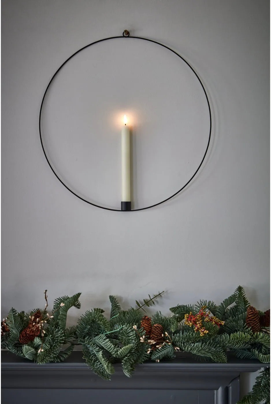 Hanging Candle Ring  Light 45cm (Black) House, Home & Garden